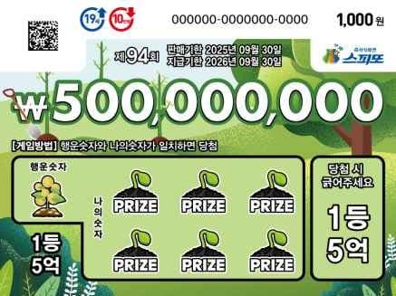 스피또1000 94회 복권 이미지